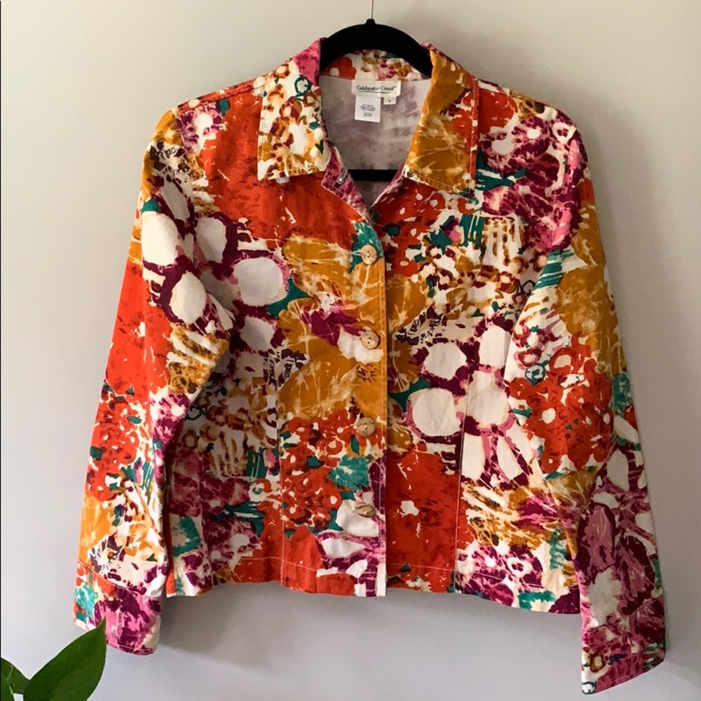 Cold water Creek lightweight jacket multicolor
